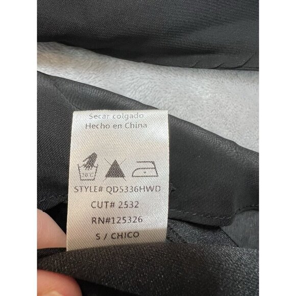 Windsor Dress Small Black Smocked Back Long Sleeve Knee Length NWT - Picture 11 of 16